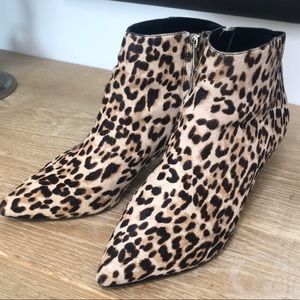 Sam Edelman Calf Hair Leopard Booties - 8.5